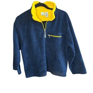 Green Dog Kids Blue Fleece 1/4 Henley Pullover size 20 XL
